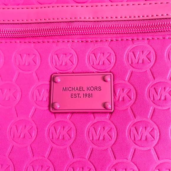 Michael Kors Handbags - Michael Kors Hot Pink Neoprene Tech Bag NWOT